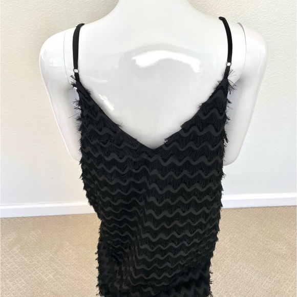 NWT Feather Black Mini Dress - S - Picture 4 of 6